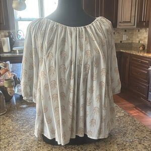 Prairie Boho Free People Style Sz S Flowy Top GUC